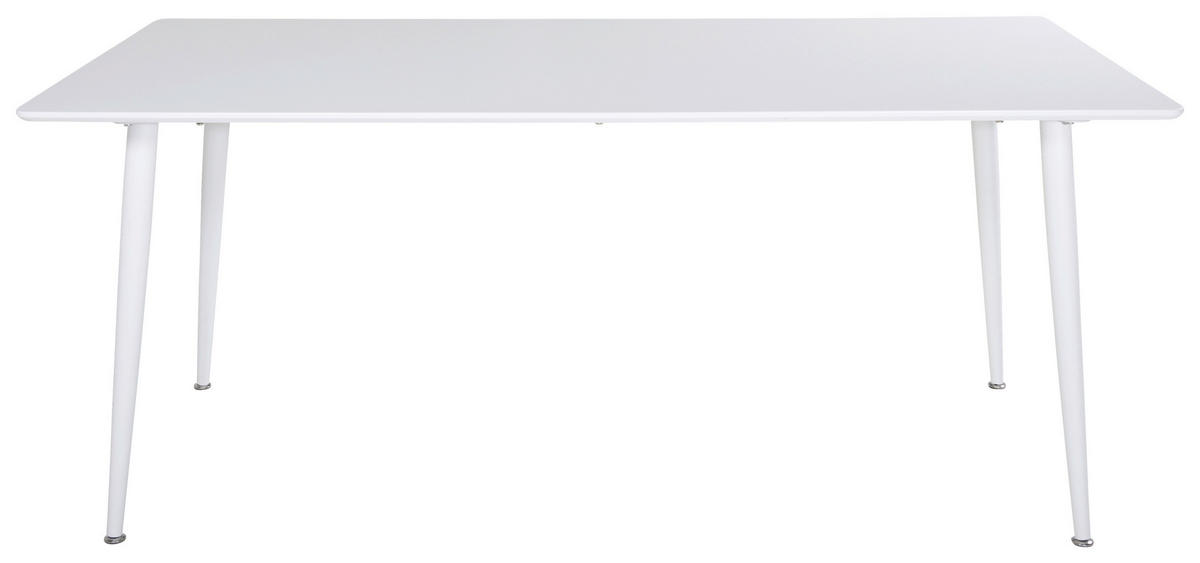 ESSTISCH furniert rechteckig Weiß  - Weiß, Design, Holz/Metall (180/90/75cm) - Livetastic