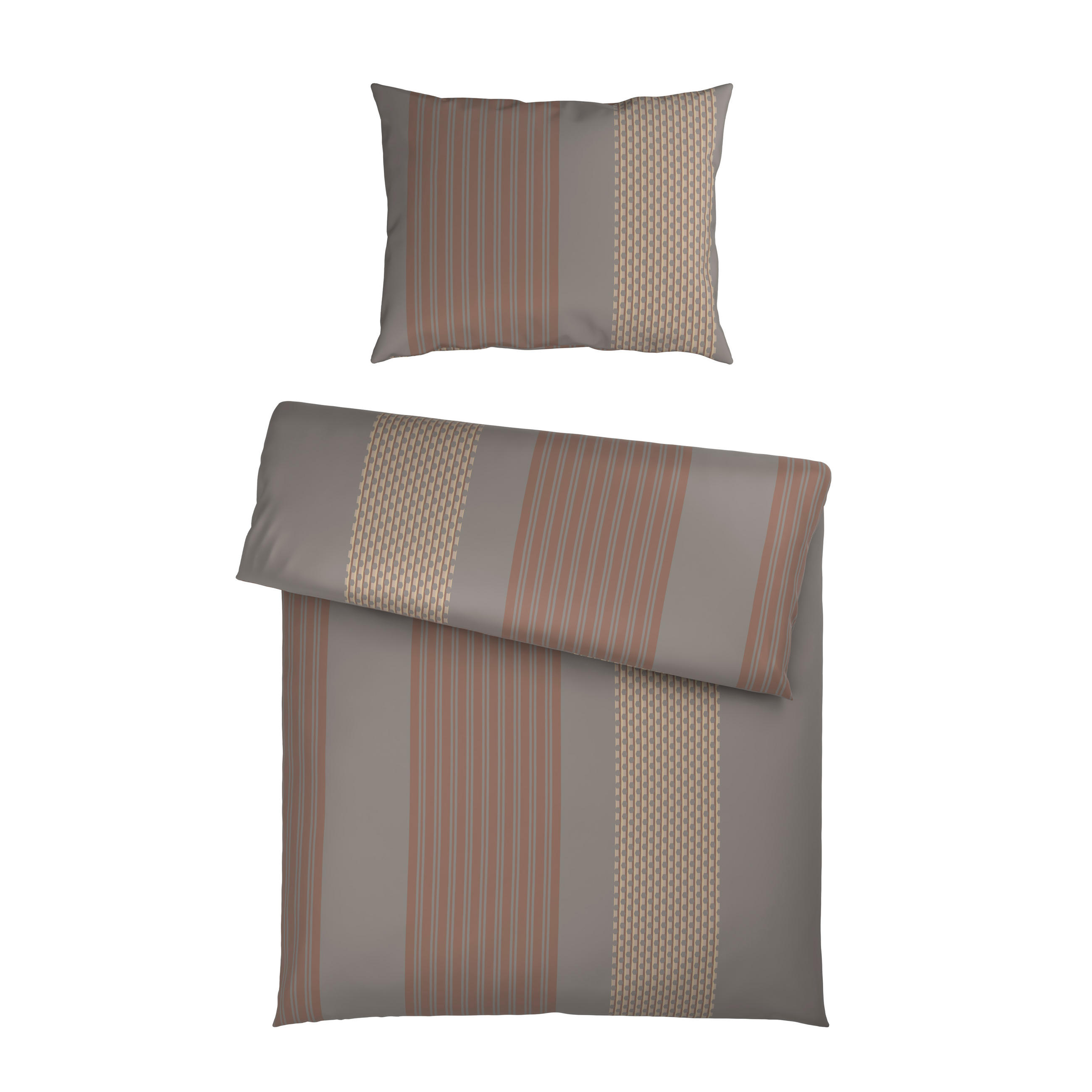BETTWÄSCHE Satin 140/200 cm  - Grau, Textil (140/200cm) - Dieter Knoll
