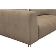 BIGSOFA  in Cord Beige  - Beige/Schwarz, KONVENTIONELL, Textil/Metall (246/100/116cm) - Carryhome