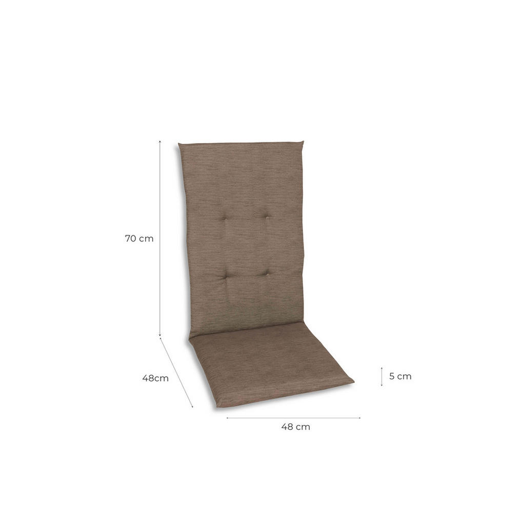 Thumbnail - Xxxl Sesselauflagenset, Taupe, Textil, 4-teilig, Uni, Füllung: Schaumstoff, Vlies, 48x5x118 cm, Oeko-Tex® Standard 100, ...