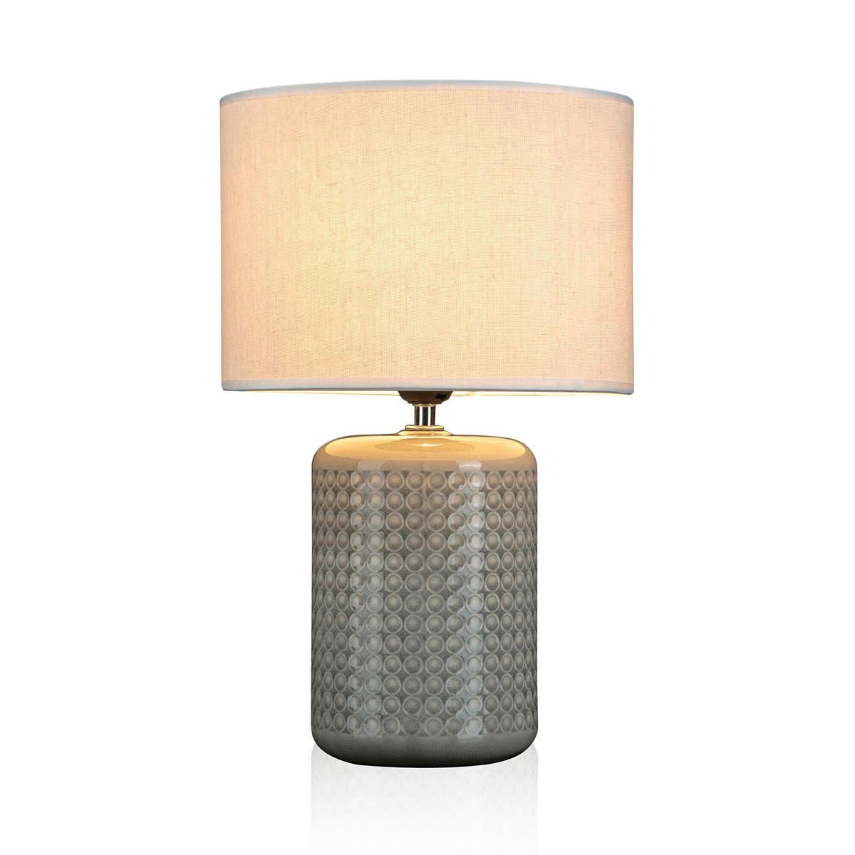 LED-TISCHLEUCHTE 25/39.5 cm  - Beige/Grau, Design, Keramik/Textil (25/39.5cm) - Paulmann