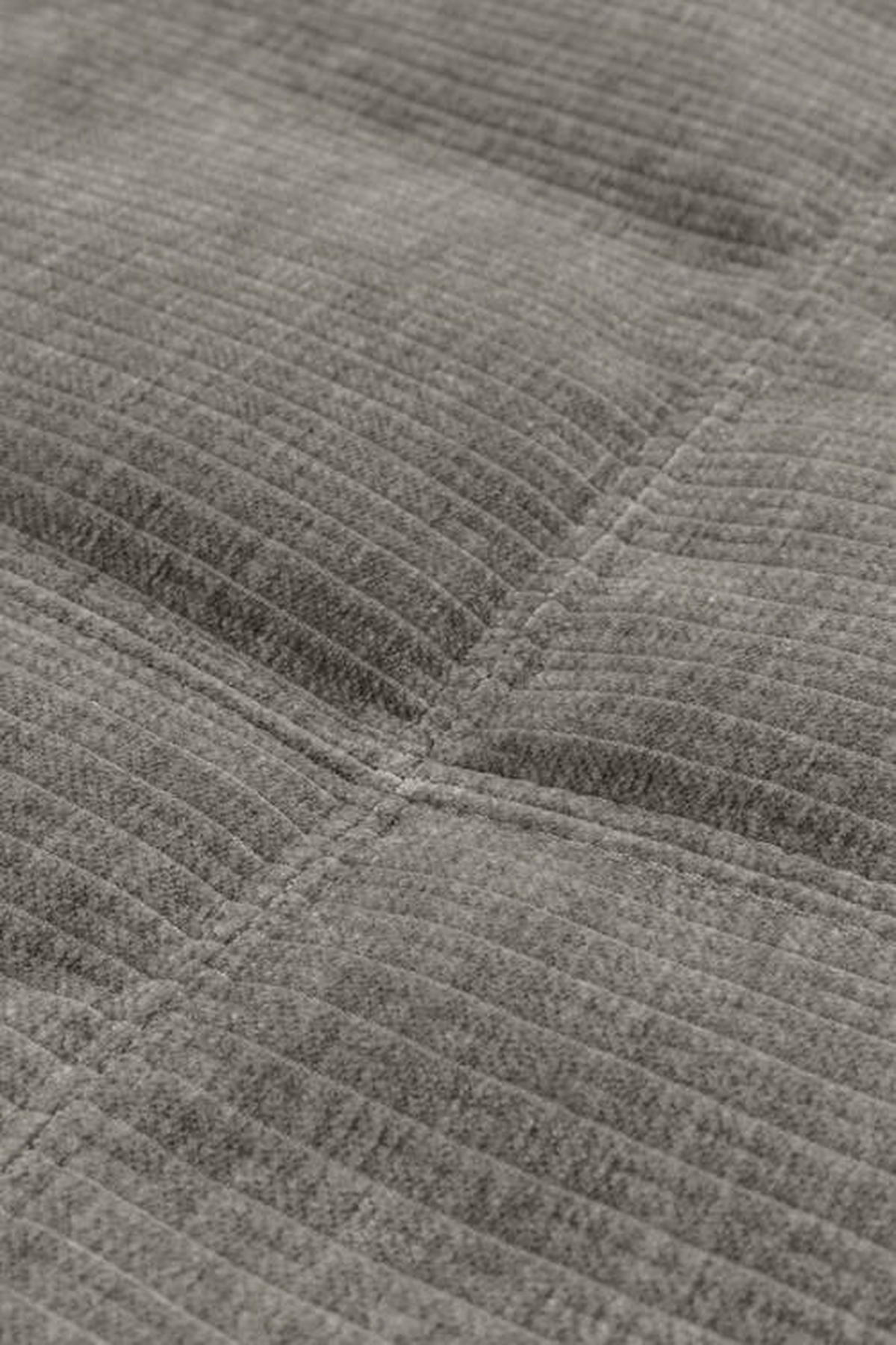 BIGSOFA in Cord Graubraun  - Graubraun/Schwarz, Modern, Textil (264/83/126cm) - Trendmanufaktur