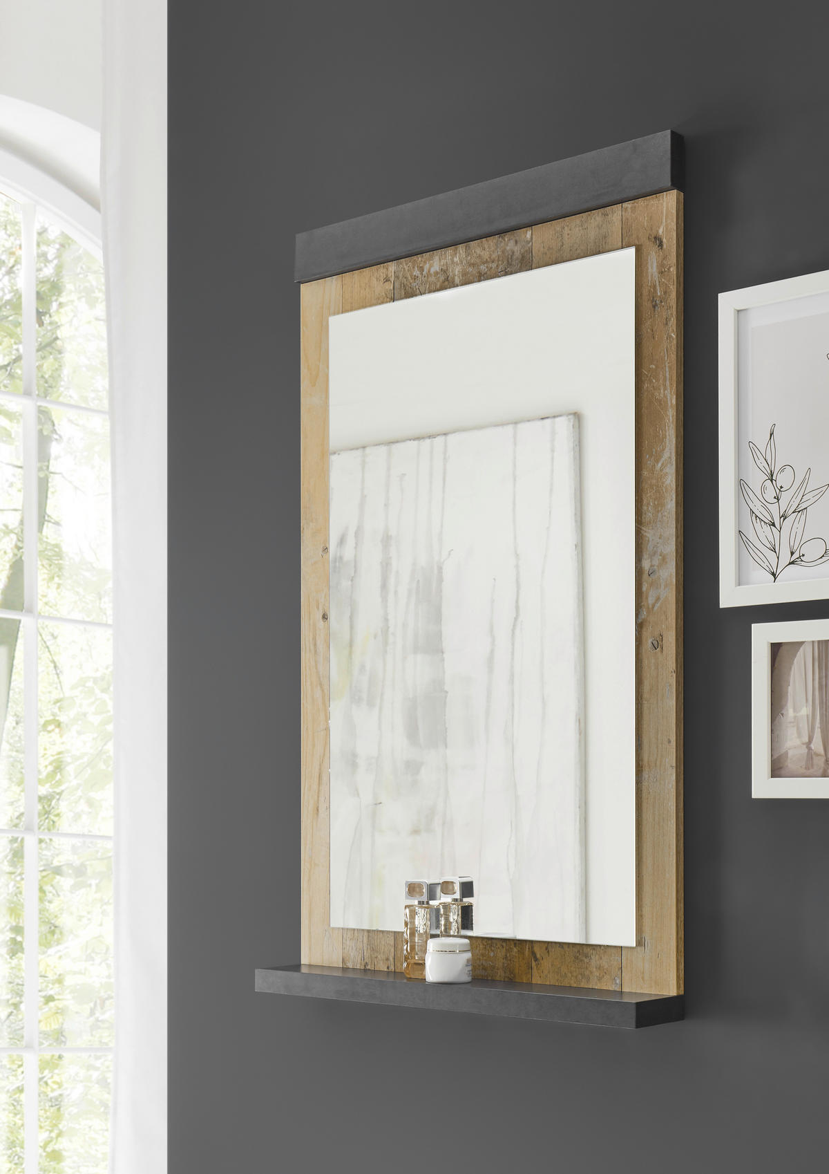 BADEZIMMERSPIEGEL 56/95/10 cm  - Braun, Trend, Holzwerkstoff (56/95/10cm) - MID.YOU