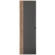 GARDEROBENSCHRANK 55/179/37 cm  - Schwarz/Graphitfarben, Design, Holzwerkstoff/Metall (55/179/37cm) - Voleo