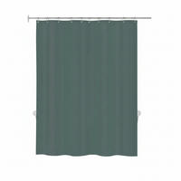 DUSCHVORHANG PRIMO 180/180 cm  - Dunkelgrün, Basics, Textil (180/180cm) - Spirella