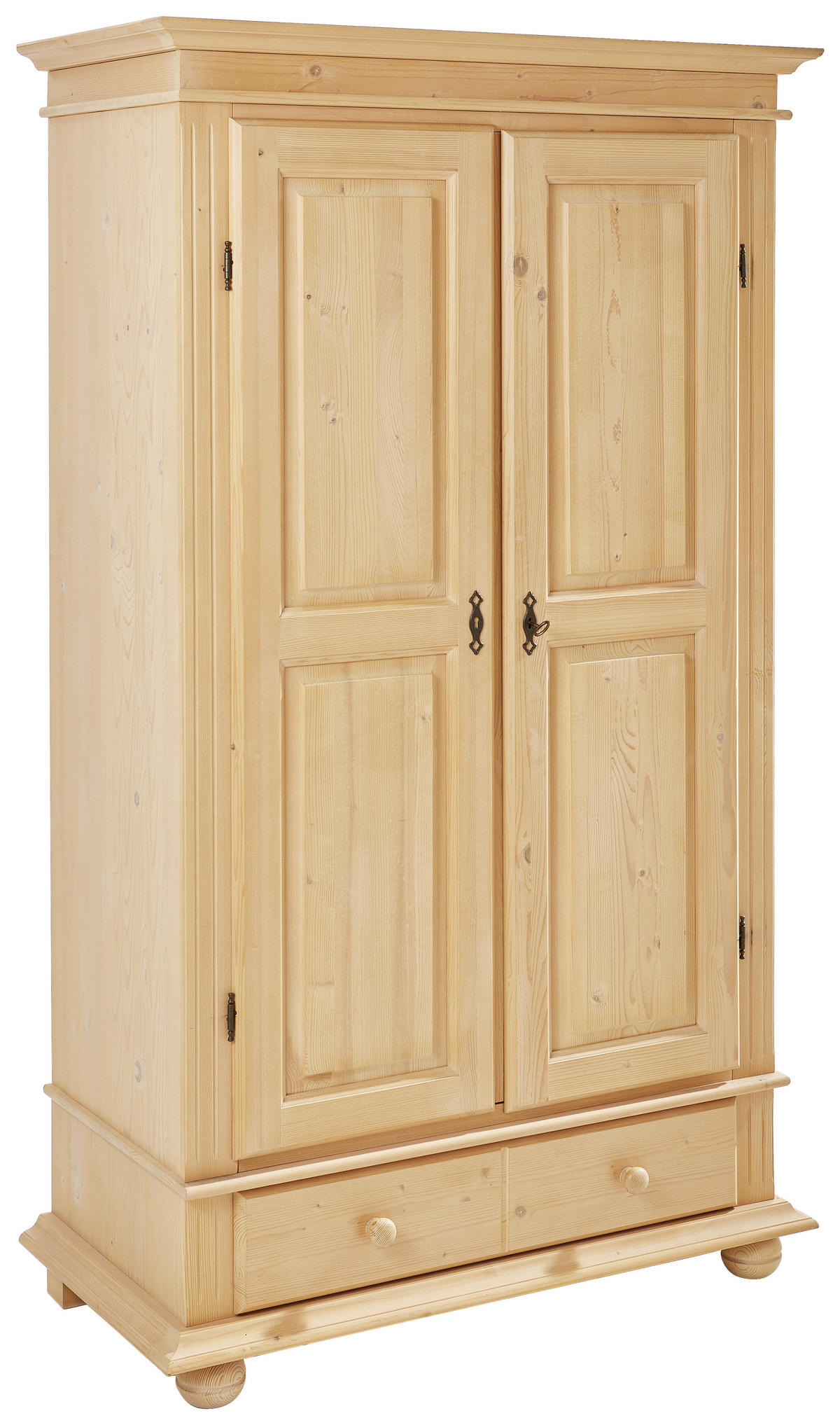 GARDEROBENSCHRANK 110/192/58 cm  - Fichtefarben/Schwarz, LIFESTYLE, Holz/Metall (110/192/58cm) - Landscape