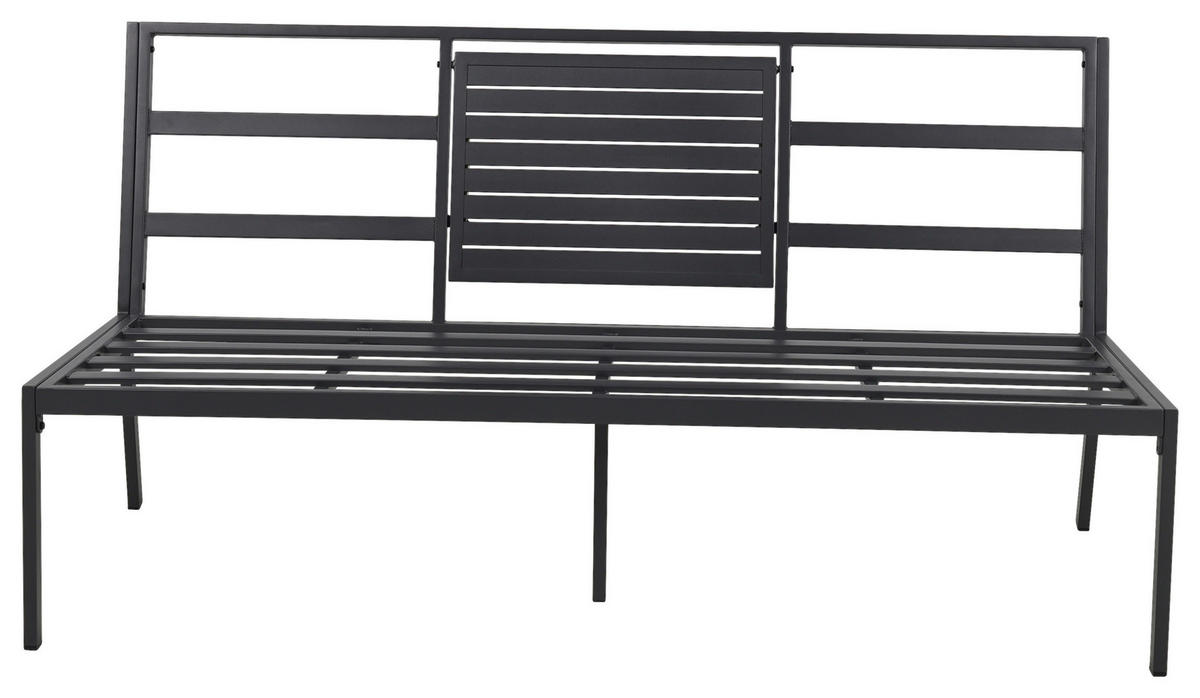 GARTENSET Webstoff Eisen  - Grau, Design, Textil/Metall (165/77/84cm) - Ambia Garden