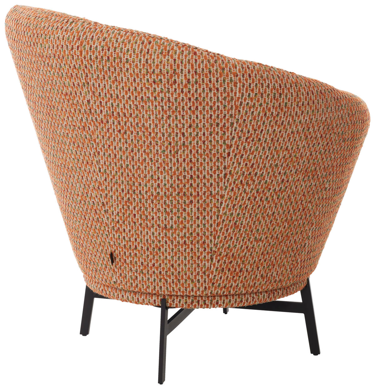 DESIGNSESSEL in Flachgewebe Orange  - Schwarz/Orange, Design, Textil/Metall (97/95/88cm) - Musterring