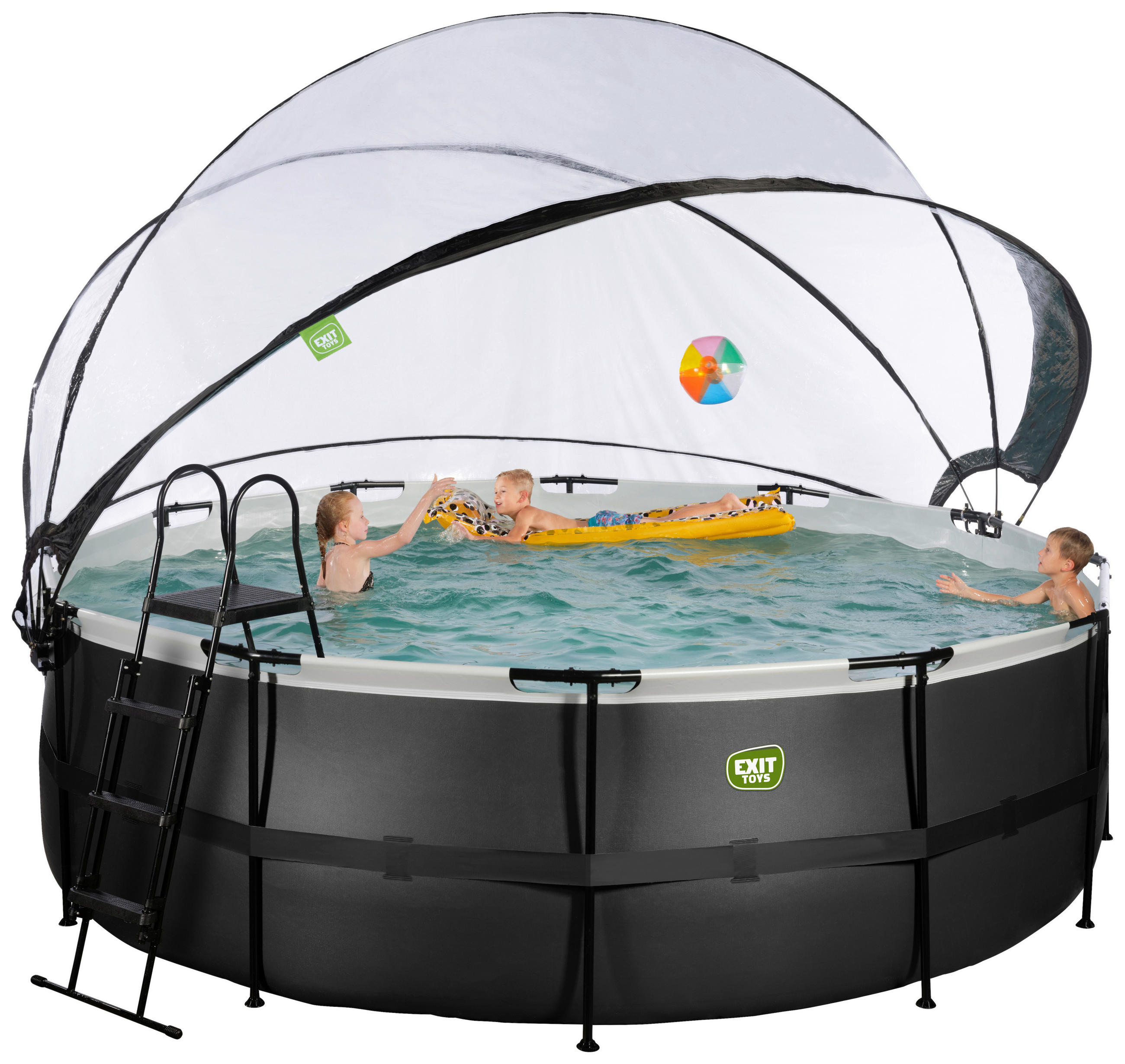 POOL 427/122 cm  - Anthrazit, Konventionell, Kunststoff/Metall (427/122cm) - EXIT Toys