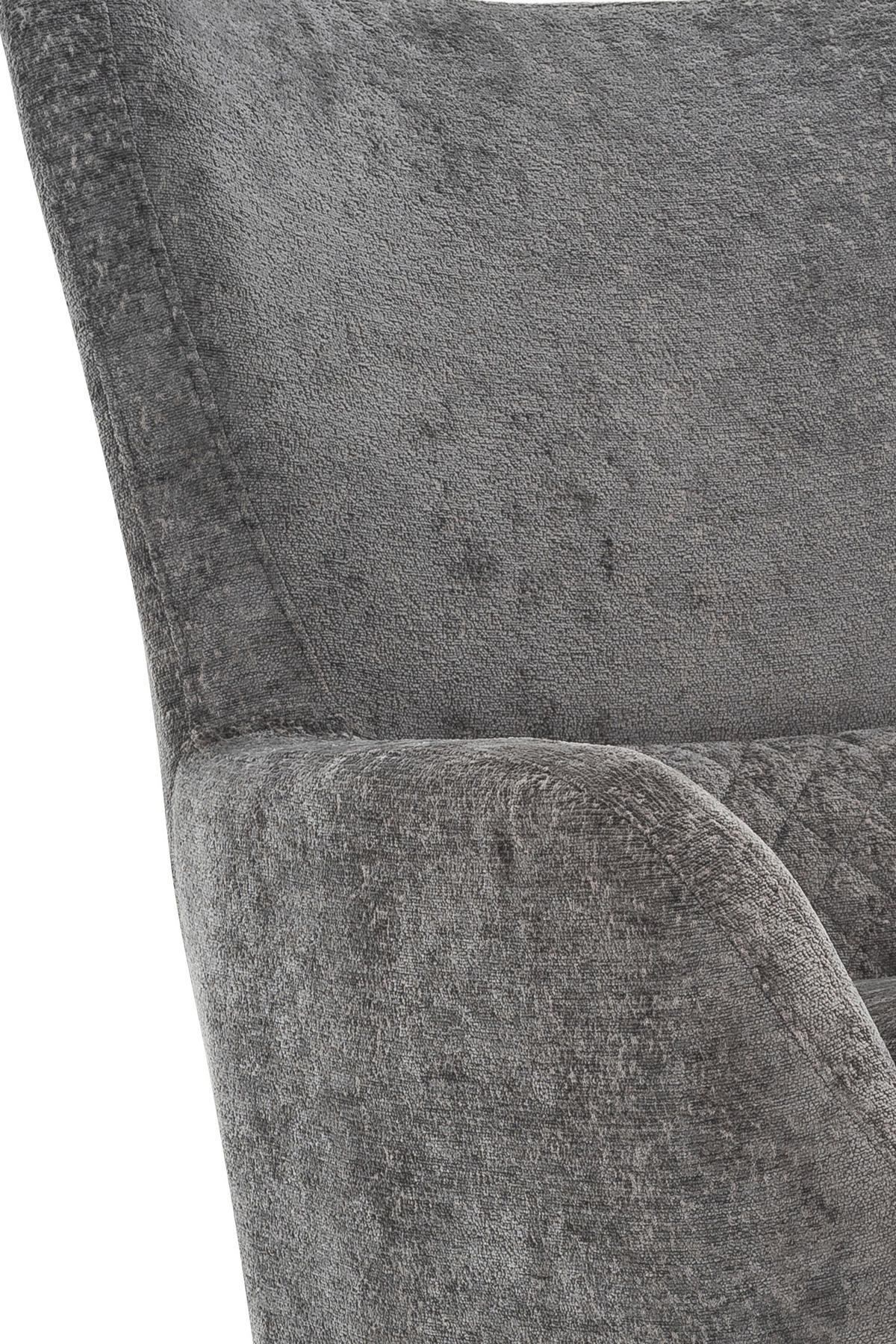 SESSEL in Chenille Anthrazit  - Anthrazit/Schwarz, Design, Textil/Metall (80/100/85cm) - Carryhome
