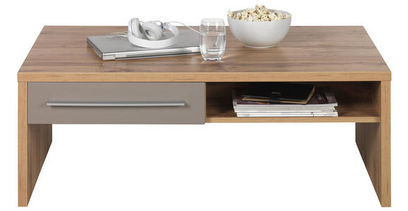 COUCHTISCH in Holzwerkstoff 110/65/40 cm - Eichefarben/Grau, Design, Holzwerkstoff (110/65/40cm) - Hom`in