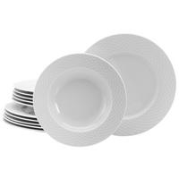 TAFELSERVICE Polo 12-teilig  - Weiss, Basics, Keramik (31/28/31cm) - Creatable