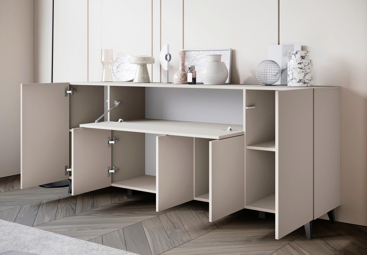SIDEBOARD  in 180/76/37,5 cm  - Kaschmir/Beige, Design, Holzwerkstoff/Kunststoff (180/76/37,5cm) - Livetastic