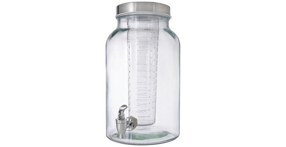 GETRÄNKESPENDER 5,6 L   - Edelstahlfarben/Transparent, Basics, Glas/Kunststoff (5,6l) - Novel