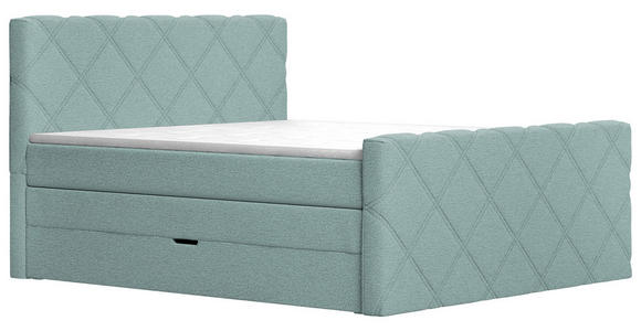 BOXSPRINGBETT 180/200 cm  in Mintgrau  - Mintgrau, KONVENTIONELL, Textil (180/200cm) - Esposa