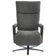 RELAXSESSEL in Textil Dunkelgrau  - Dunkelgrau/Schwarz, Design, Textil/Metall (68/117/85cm) - Cantus