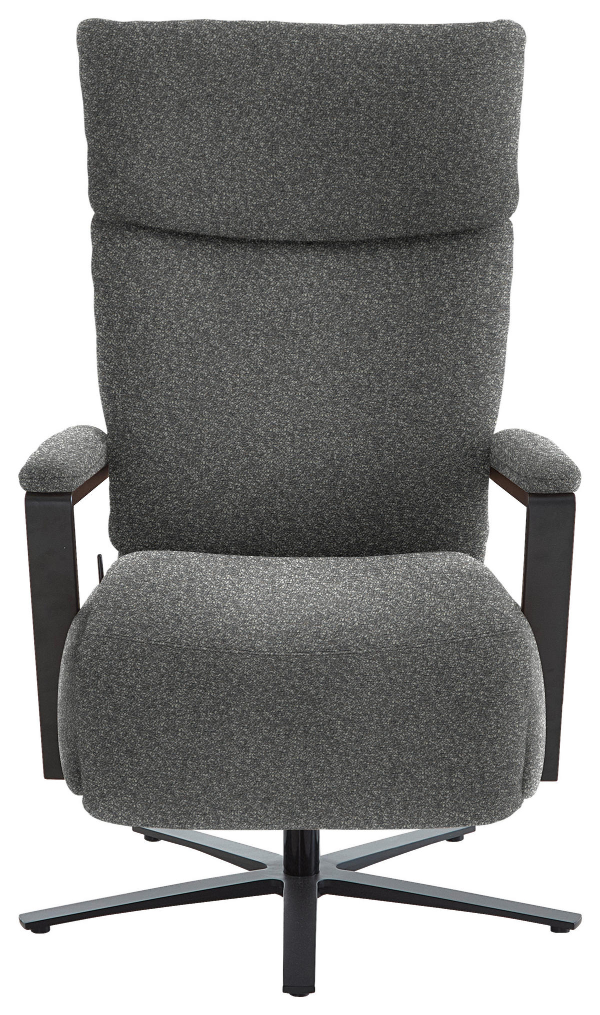 RELAXSESSEL in Textil Dunkelgrau  - Dunkelgrau/Schwarz, Design, Textil/Metall (68/117/85cm) - Cantus