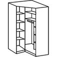 ECKSCHRANK 120/236/120 cm - Schwarz/Sahara, KONVENTIONELL, Glas/Holzwerkstoff (120/236/120cm) - Hom`in