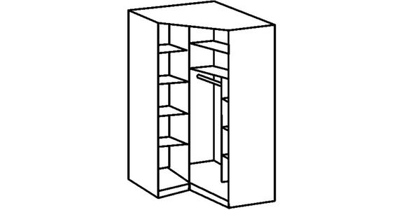 ECKSCHRANK 120/236/120 cm - Schwarz/Sahara, KONVENTIONELL, Holzwerkstoff/Metall (120/236/120cm) - Hom`in