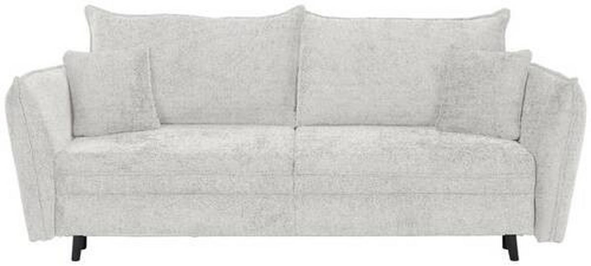 SCHLAFSOFA Chenille Beige  - Beige/Schwarz, KONVENTIONELL, Holz/Textil (238/99/108cm) - Carryhome