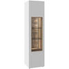 VITRINE Weiss, Wildeiche  47,8/194/42,9 cm  - Wildeiche/Weiss, Design, Glas/Holz (47,8/194/42,9cm) - Voglauer
