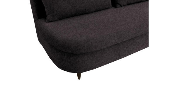 SCHLAFSOFA in Velours Dunkelbraun - Dunkelbraun/Schwarz, Design, Holz/Textil (213/89/105cm) - Novel