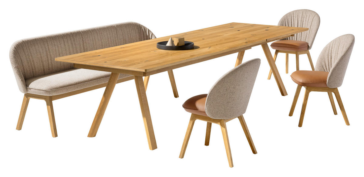 ESSTISCH in Holz 200(300)/90/75 cm  - Wildeiche, Design, Holz (200(300)/90/75cm) - Team 7