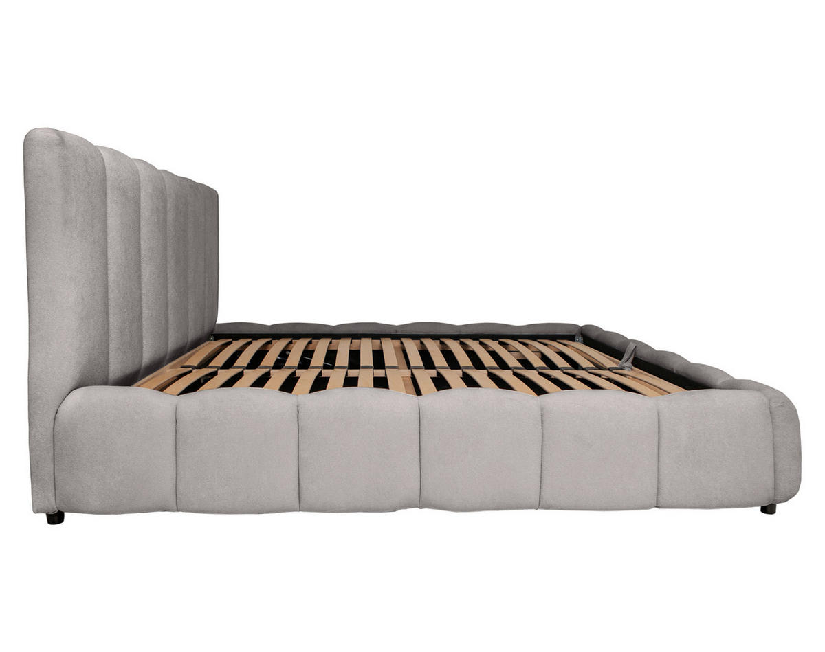 POLSTERBETT 140/200 cm  in Ecru  - Ecru/Schwarz, Konventionell, Holz/Kunststoff (140/200cm) - Carryhome