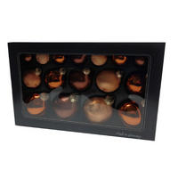 CHRISTBAUMKUGEL-SET 16-teilig  - Braun, Basics, Glas (36/22,5cm)