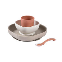ESSSET  - Terracotta/Weiß, Basics, Kunststoff (18,3/18,3/3,8cm) - Beaba