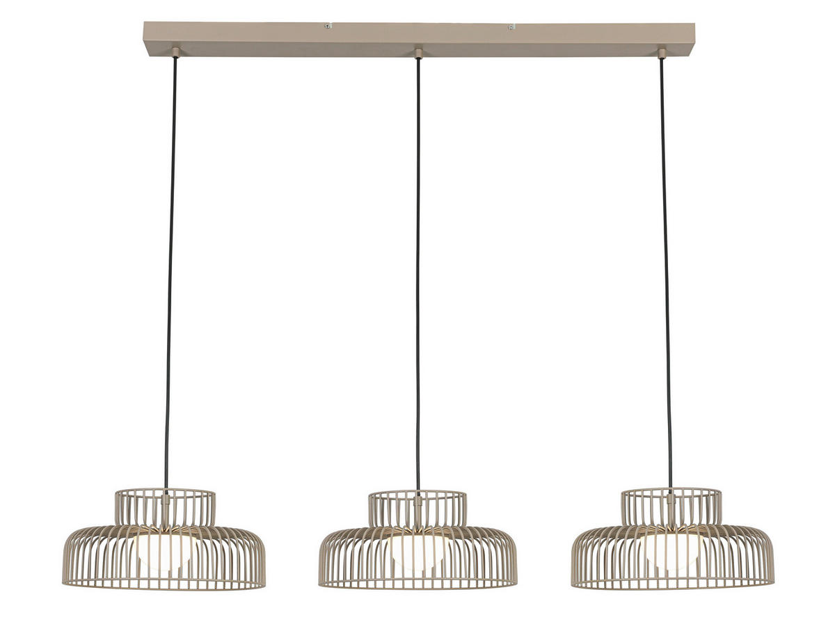 HÄNGELEUCHTE 110/30/120 cm  - Sandfarben/Weiß, Trend, Kunststoff/Metall (110/30/120cm) - Collett's Monde