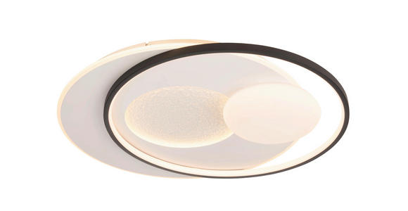 LED-DECKENLEUCHTE 58/50/10,5 cm   - Schwarz/Weiß, Basics, Kunststoff/Metall (58/50/10,5cm) - Novel