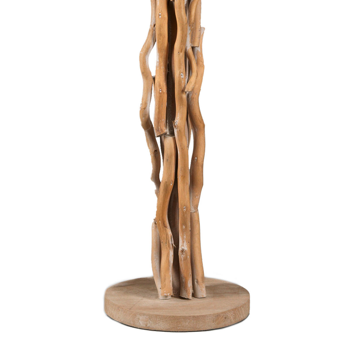 STEHLEUCHTE 40/40/167 cm    - Schwarz/Akaziefarben, Natur, Holz/Metall (40/40/167cm)