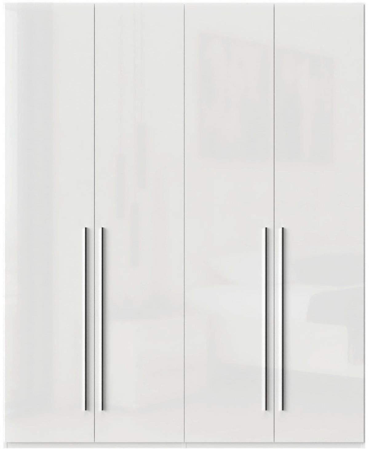 ORMAR SA KLASIČNIM VRATIMA bela, bela visoki sjaj  182/224/56 cm  - bela visoki sjaj/bela, Dizajnerski, pločasti materijal/plastika (182/224/56cm)