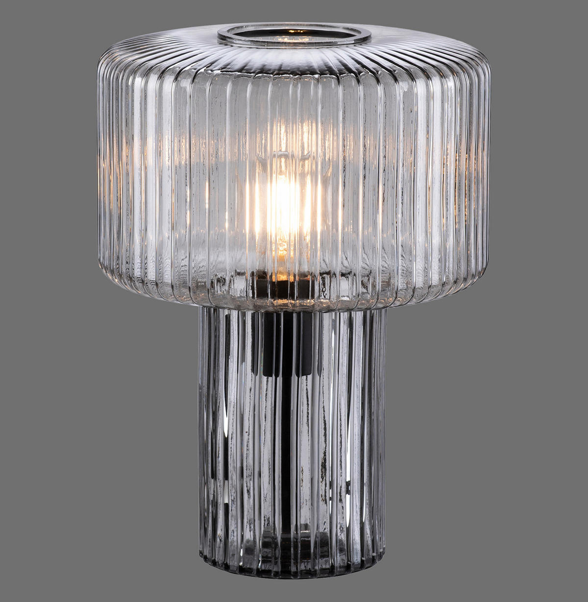 TISCHLEUCHTE - Grau, Lifestyle, Glas/Kunststoff (25/25/34cm) - Paul Neuhaus