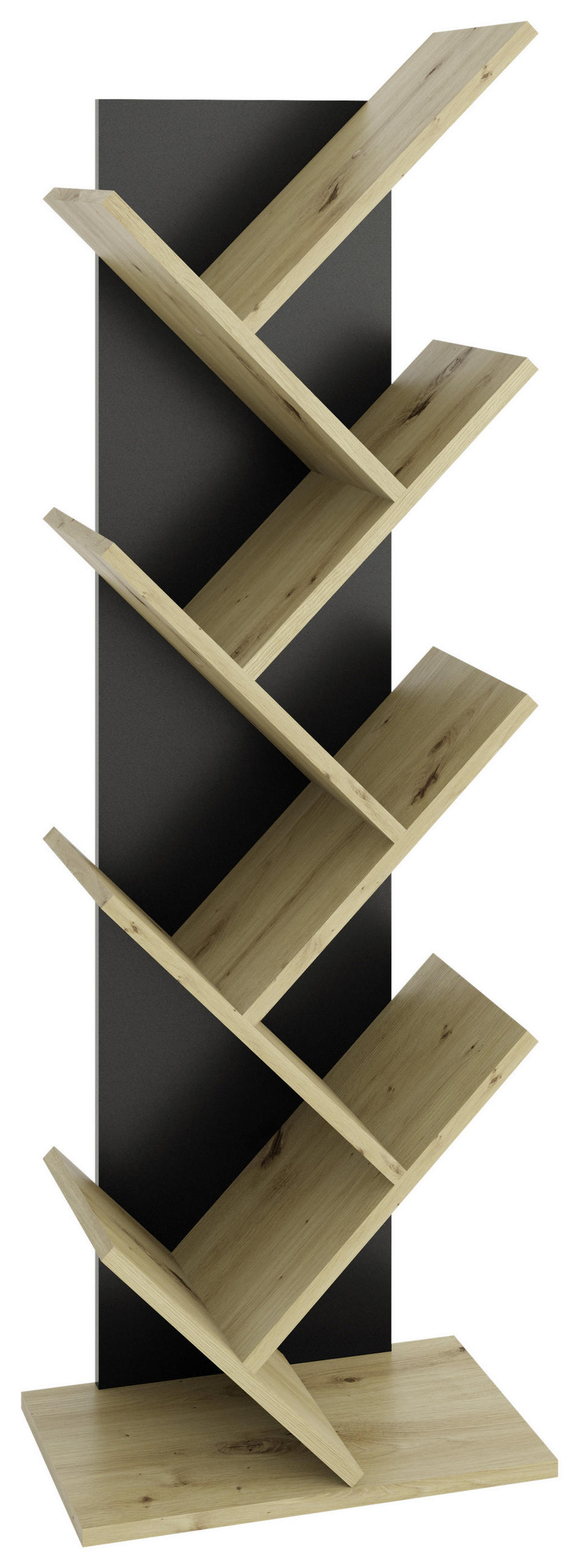 REGAL Schwarz, Eiche Artisan  - Schwarz/Eiche Artisan, KONVENTIONELL, Holzwerkstoff (42/125/26cm) - MID.YOU