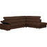 WOHNLANDSCHAFT in Leder Braun - Alufarben/Braun, Design, Leder/Metall (275/226cm) - Beldomo Premium WOHNLANDSCHAFT in Leder Braun - Alufarben/Braun, Design, Leder/Metall (275/226cm) - Beldomo Premium