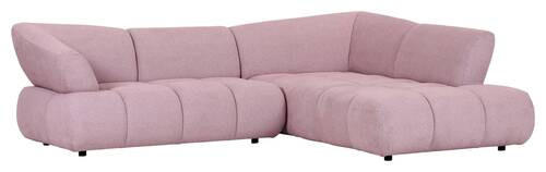 HÖRNSOFFA i velour gammalrosa  - svart/gammalrosa, Design, textil/plast (283/220cm) - MID.YOU