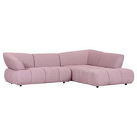 HÖRNSOFFA i velour gammalrosa  - svart/gammalrosa, Design, textil/plast (283/220cm) - MID.YOU