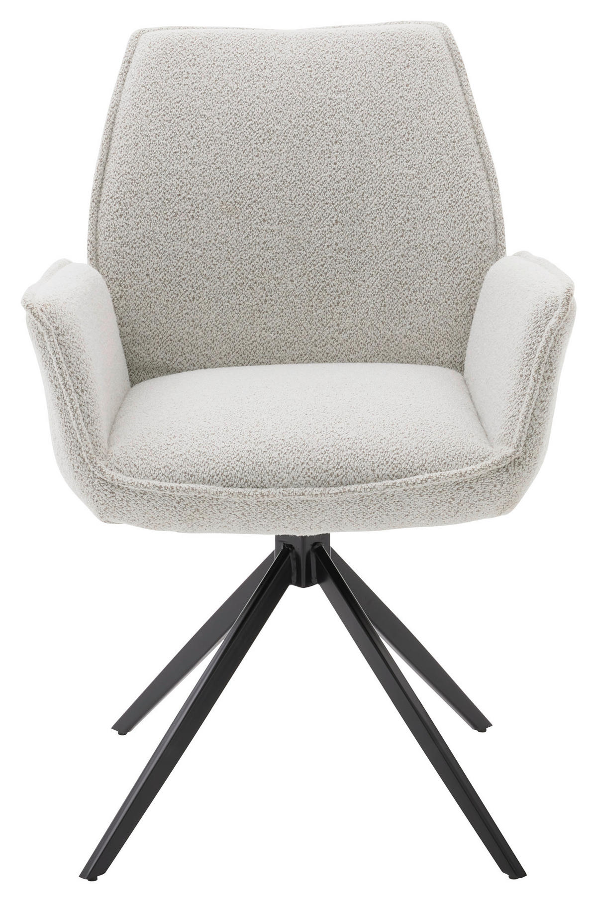 ARMLEHNSTUHL  in Bouclé  - Beige/Schwarz, Design, Textil/Metall (63/91/65cm) - Musterring