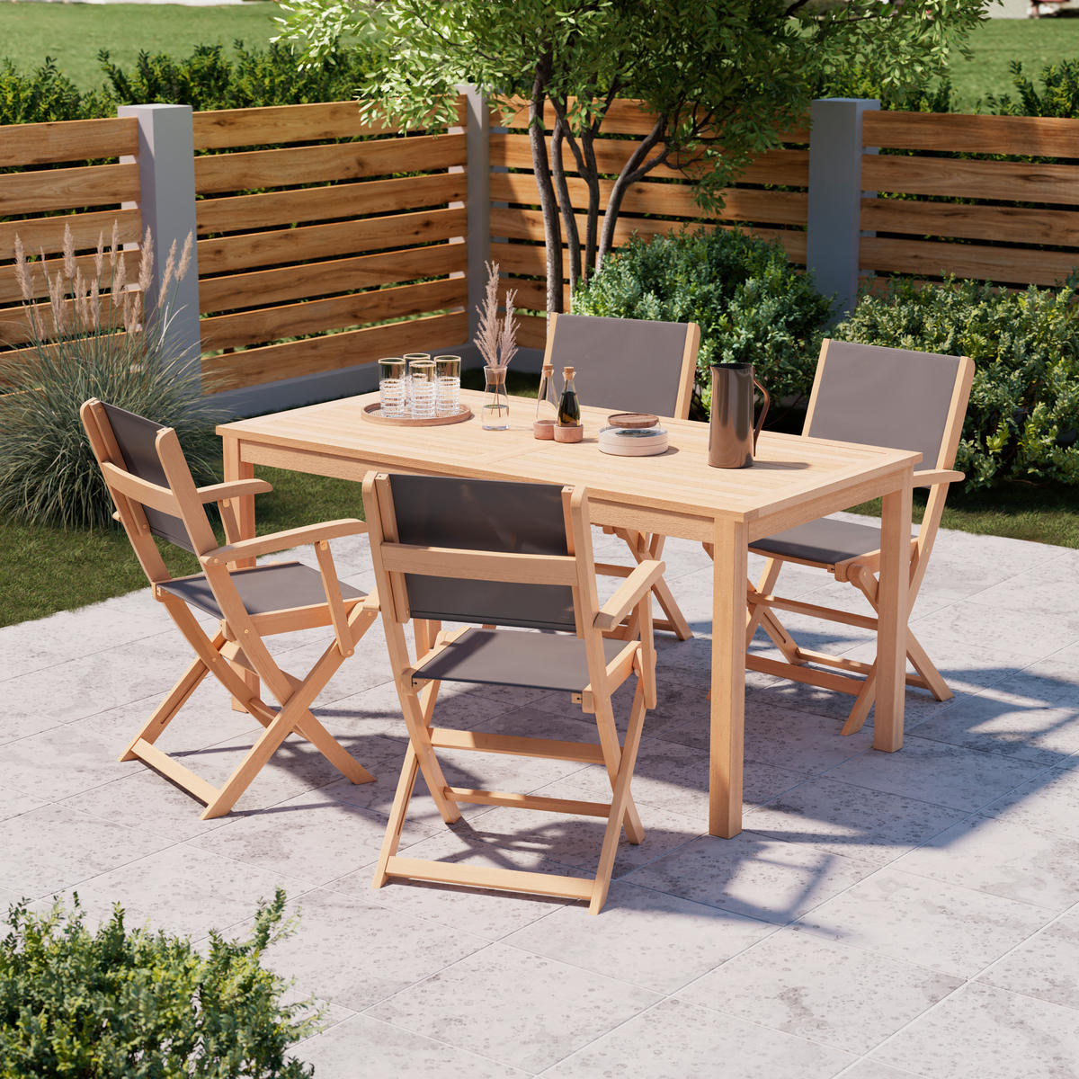 GARTENTISCH 140/80/75 cm Holz Teakfarben rechteckig  - Teakfarben, Modern, Holz (140/80/75cm) - Ambia Garden