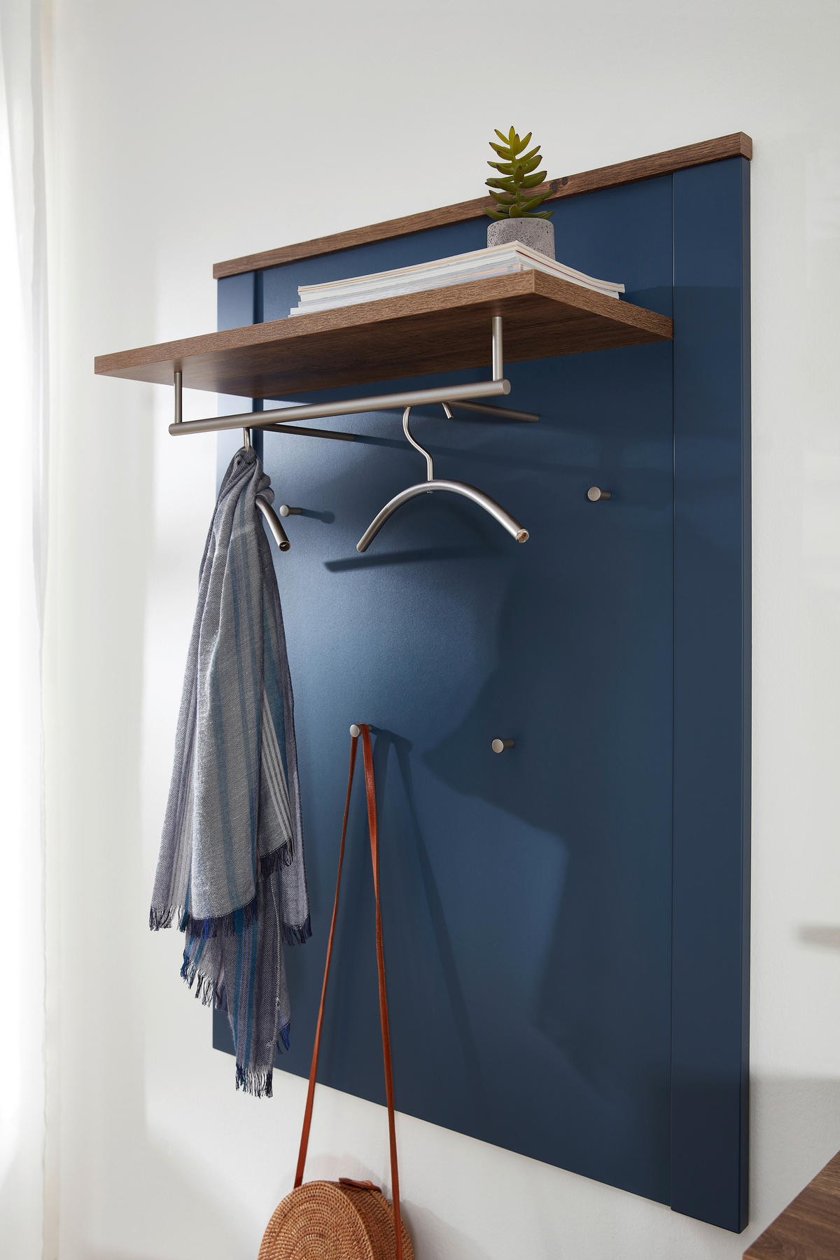 GARDEROBENPANEEL  in 81/115/30 cm  - Blau/Eichefarben, LIFESTYLE, Holzwerkstoff (81/115/30cm) - MID.YOU