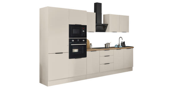 KÜCHENBLOCK   in Kaschmir  - Kaschmir/Schwarz, Basics, Holzwerkstoff/Metall (330/211/60cm) - Xora