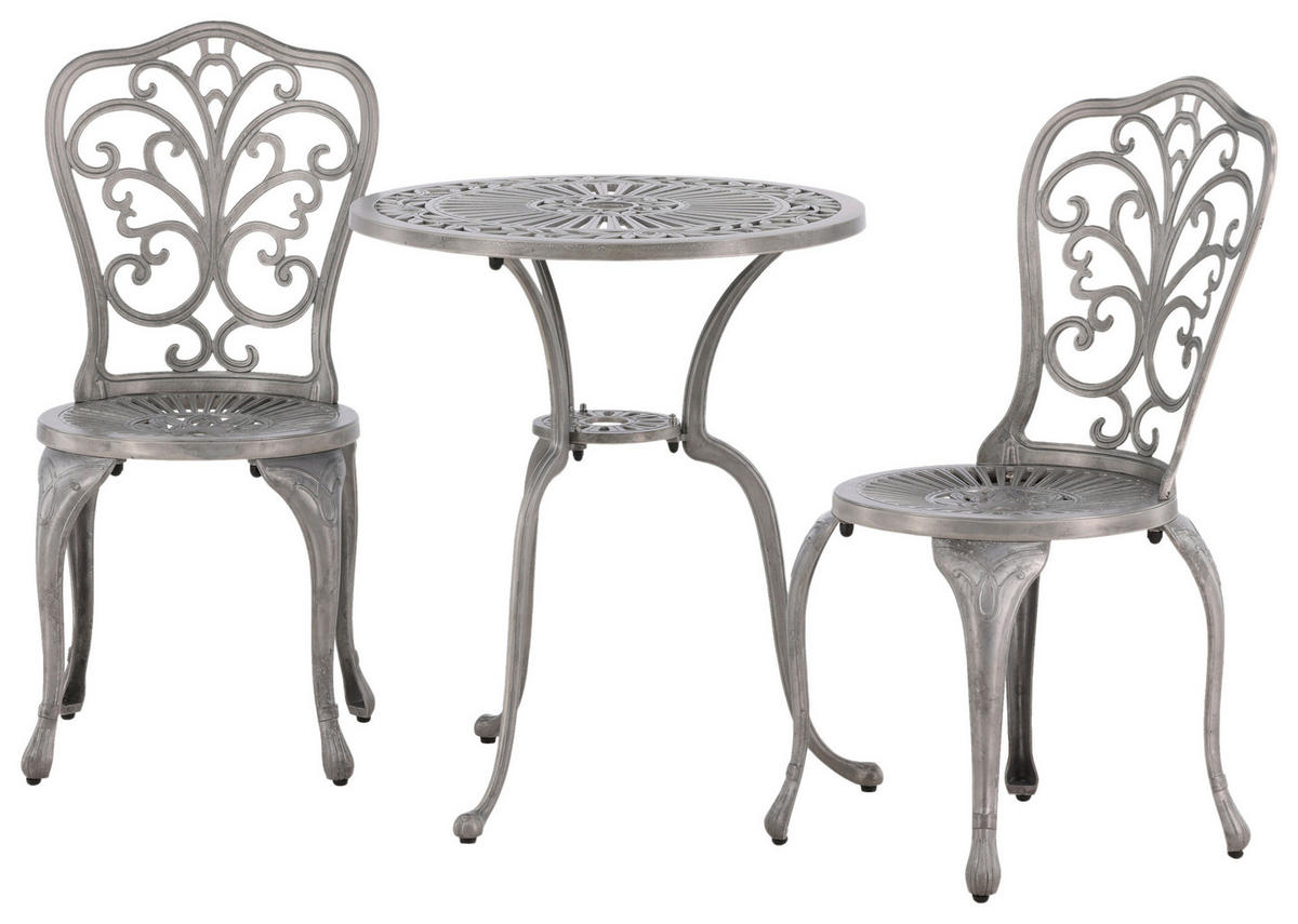 BALKONSET  - Silberfarben, KONVENTIONELL, Metall - Gardenson