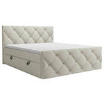 BOXBETT 180/200 cm  in Creme  - Creme/Schwarz, KONVENTIONELL, Kunststoff/Textil (180/200cm) - Carryhome