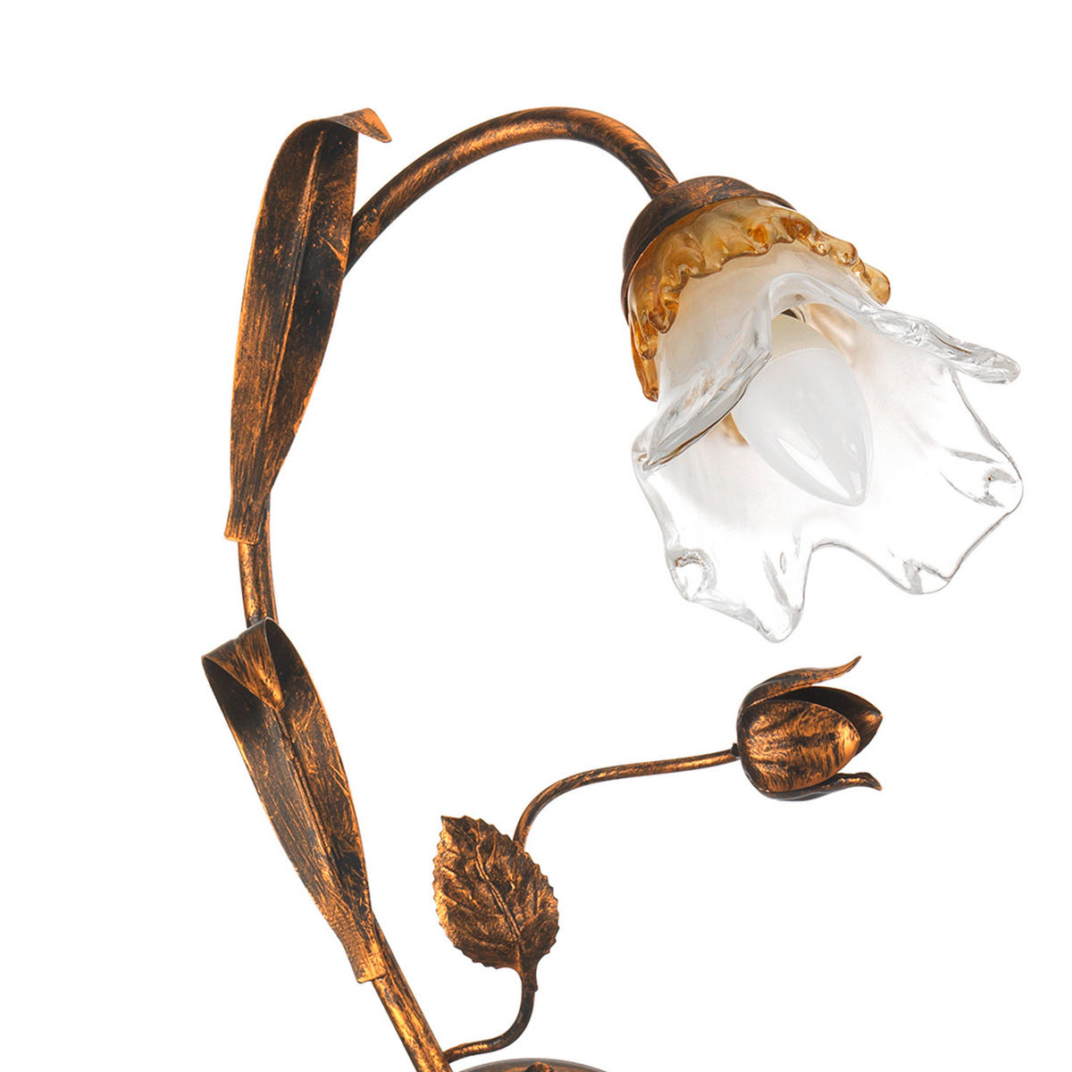 DECKENLEUCHTE  63/20 cm    - Bronzefarben, KONVENTIONELL, Glas/Metall (63/20cm)