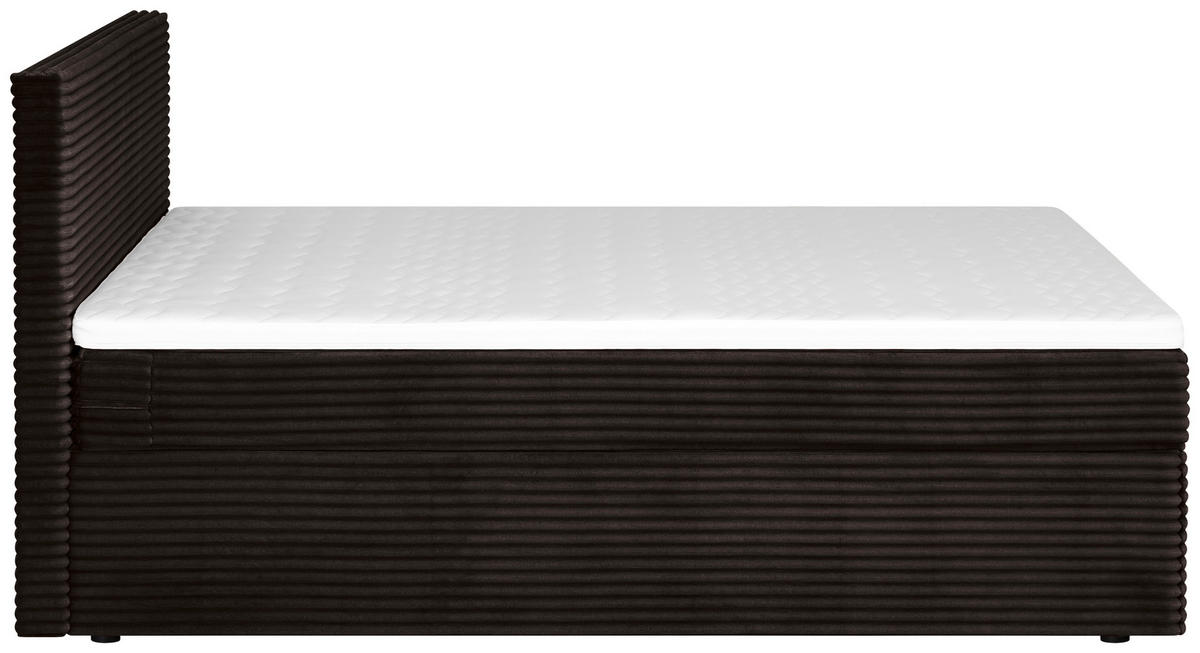 BOXBETT 140/200 cm,  in Braun,  - Schwarz/Braun, Basics, Holz/Kunststoff (140/200cm) - Livetastic