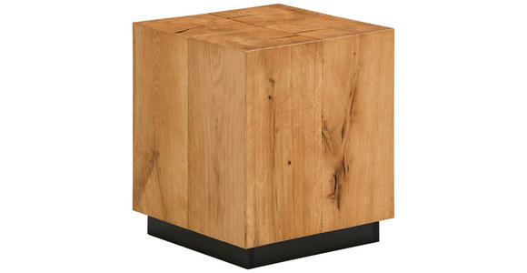BEISTELLTISCH in Holz, Holzwerkstoff 40/40/45 cm  - Eichefarben/Schwarz, Design, Holz/Holzwerkstoff (40/40/45cm) - Carryhome