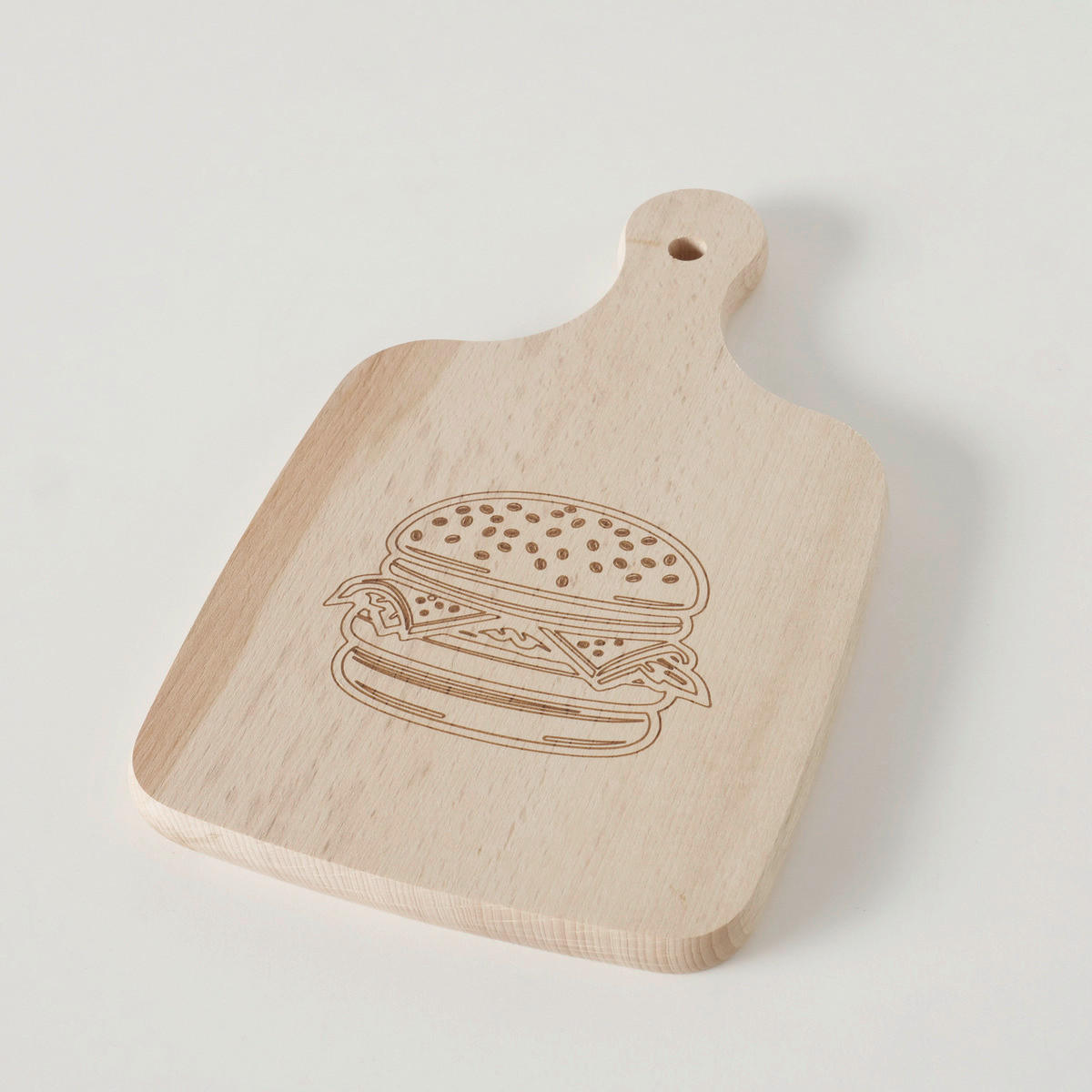 VÁGÓDESZKA - natúr színű, Basics, fa (17/28cm)