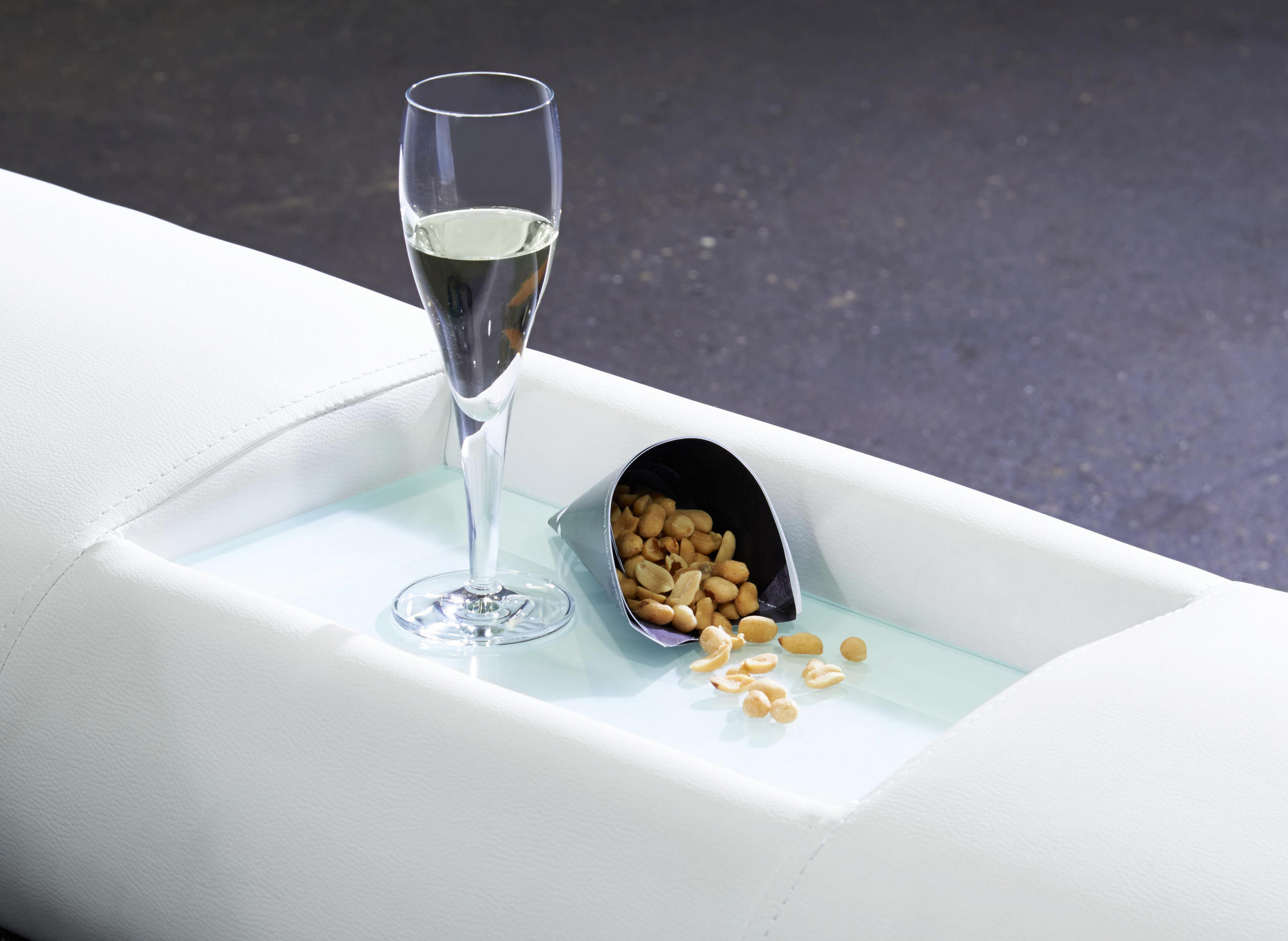 WOHNLANDSCHAFT in Anthrazit, Weiß Textil - Anthrazit/Schwarz, Design, Kunststoff/Textil (204/290cm) - CARRYHOME